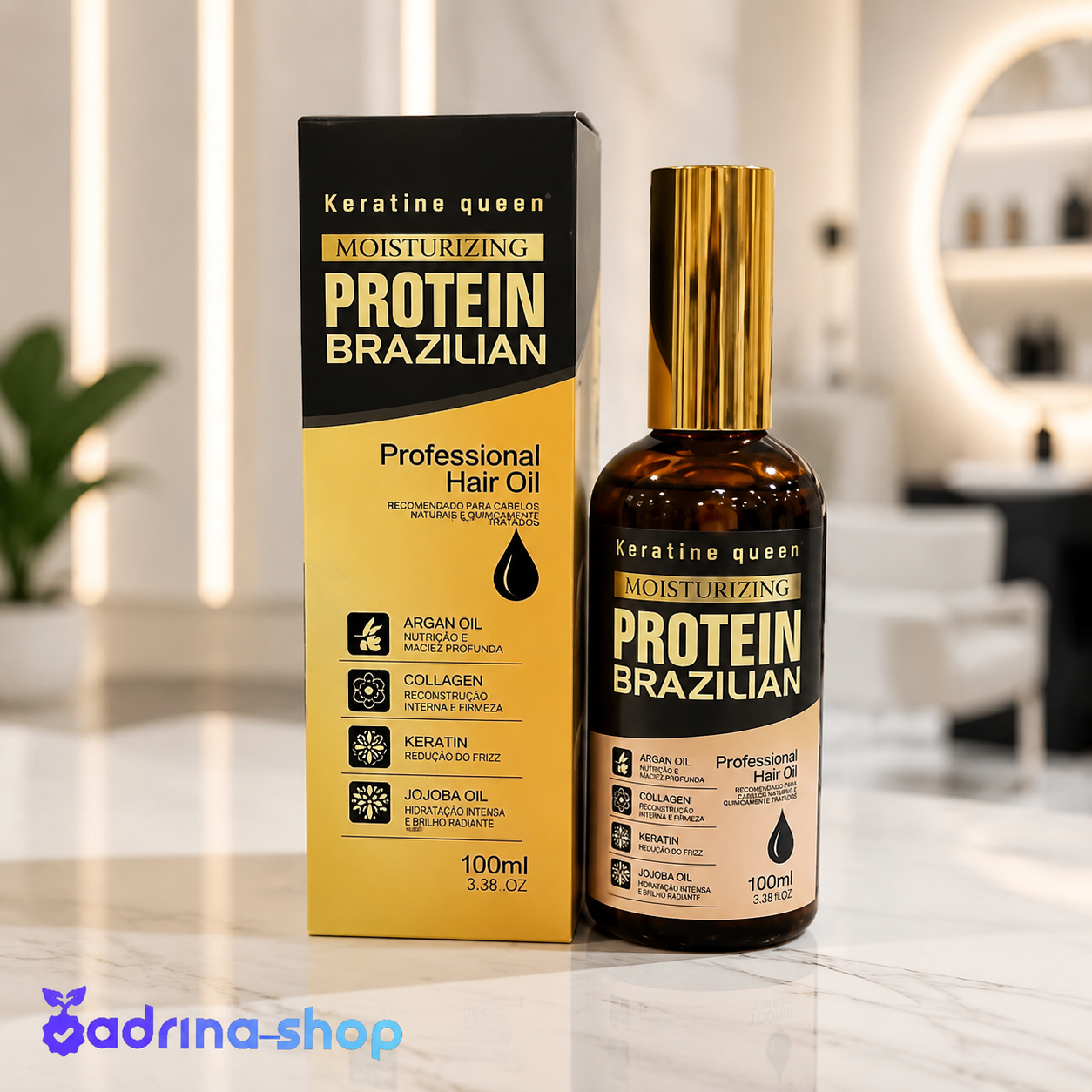 روغن مو معجزه کراتین کویین مدل پروتئین برزیلی حجم 100 میل