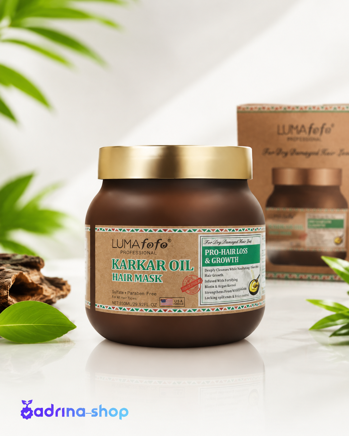 ماسک مو لوما فوفو مدل Karkar Oil | ترمیم عمیق، تقویت ریشه، افزایش رشد و نرمی فوق‌العاده