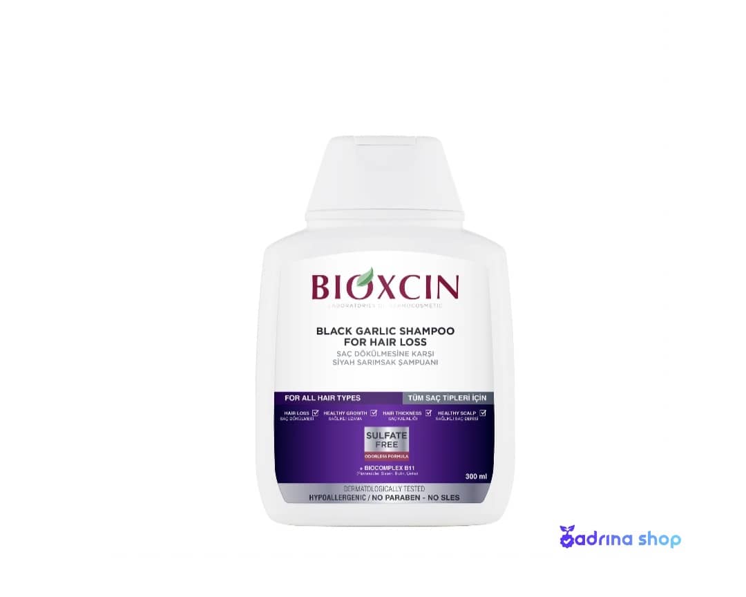شامپو ضد ریزش و تقویت کننده مو حاوی عصاره سیر سیاه بیوکسین 300ML