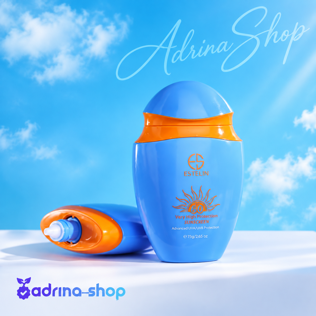 ضدآفتاب استلین مرطوب کننده فوق سبک SPF60 حجم 75 گرم آبی